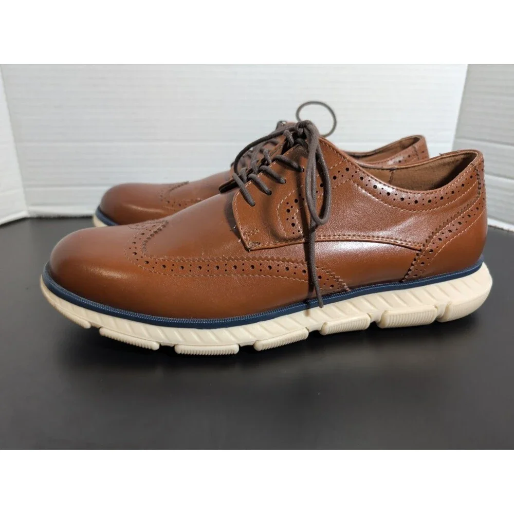 SONOMA ORTHOLITE MORANTT OXFORD SHOES MENS SIZE 9M COGNAC COLOR NEW W/O BOX.